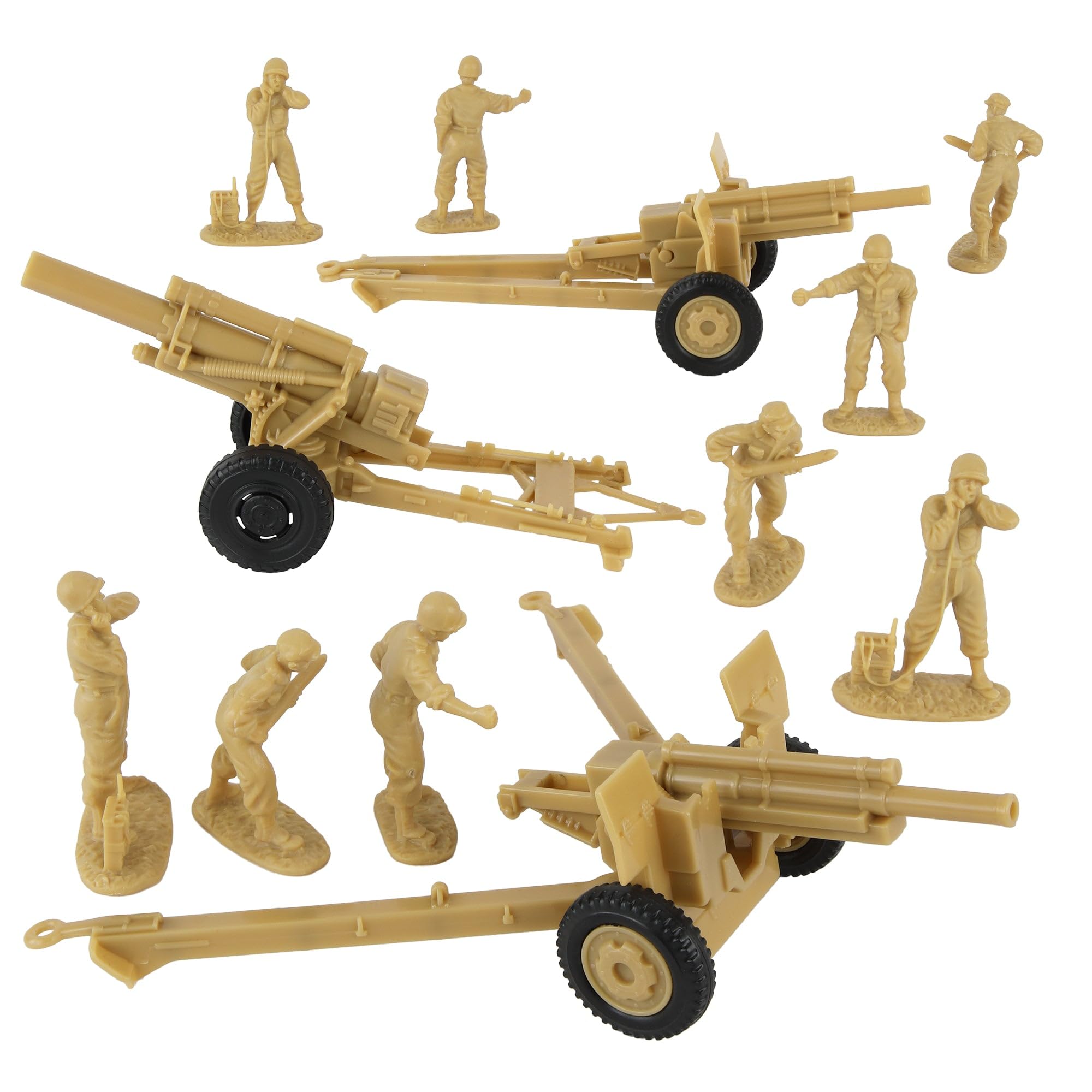 Amazon.com: BMC CTS WW2 US Howitzer Artillery & Crew 12pc Tan